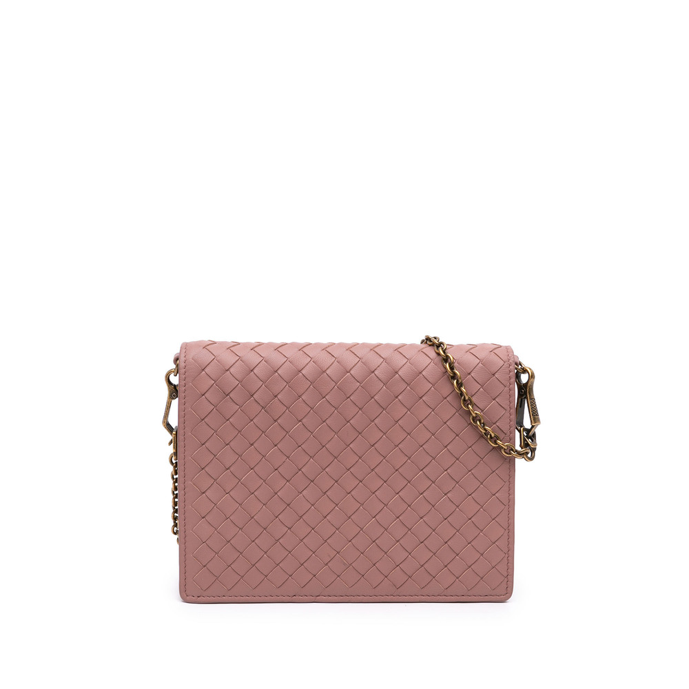 Pre-Loved Bottega Veneta Nappa Intrecciato Wallet on Chain